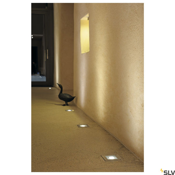 SLV DASAR SQUARE GU10 inground fitting, stainless steel 304, max. 35W, IP67 229374