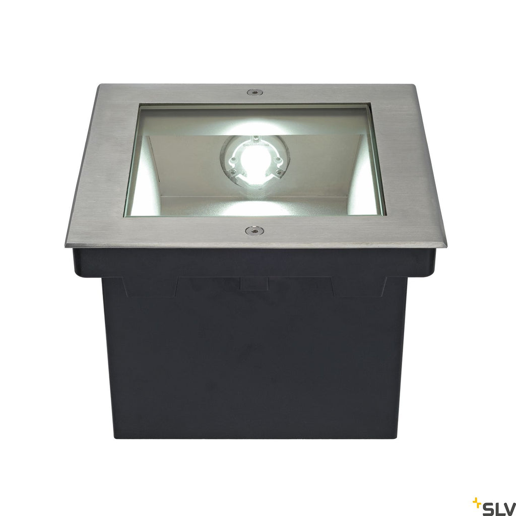 SLV DASAR 255 LED SQUARE inground fitting, asymmetrical, stainl. steel 316, 34W, 4000K 229381
