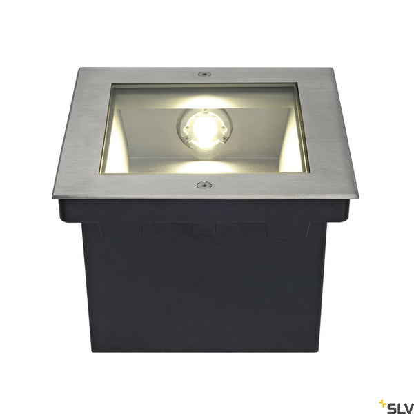 SLV DASAR 255 LED SQUARE inground fitting, asymmetrical, stainl. steel 316, 34W, 3000K 229383