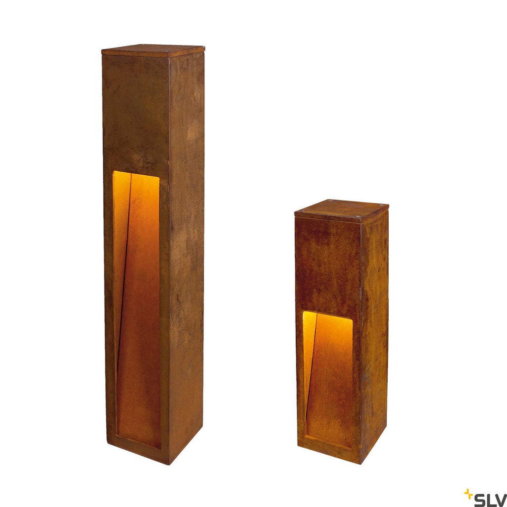SLV RUSTY SLOT 50, rusted iron, E27 Energy Saver, max. 11W, IP44 229410