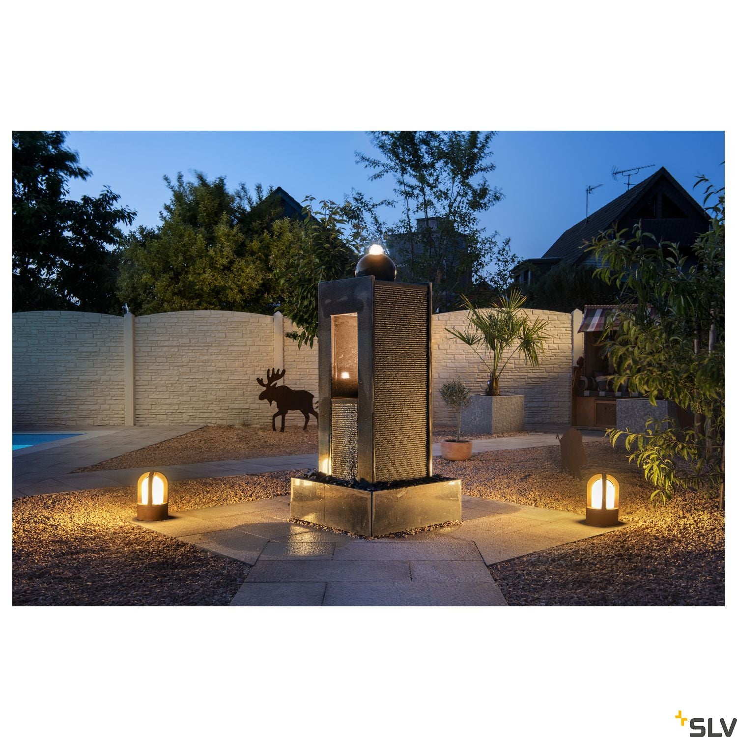 SLV RUSTY CONE floor light, rusted iron, E14, max. 40W, IP54 229430