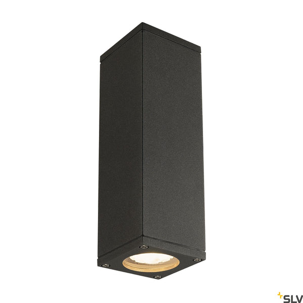 SLV THEO UP-DOWN OUT wall light, square, anthracite, GU10, max. 2x35W 229535