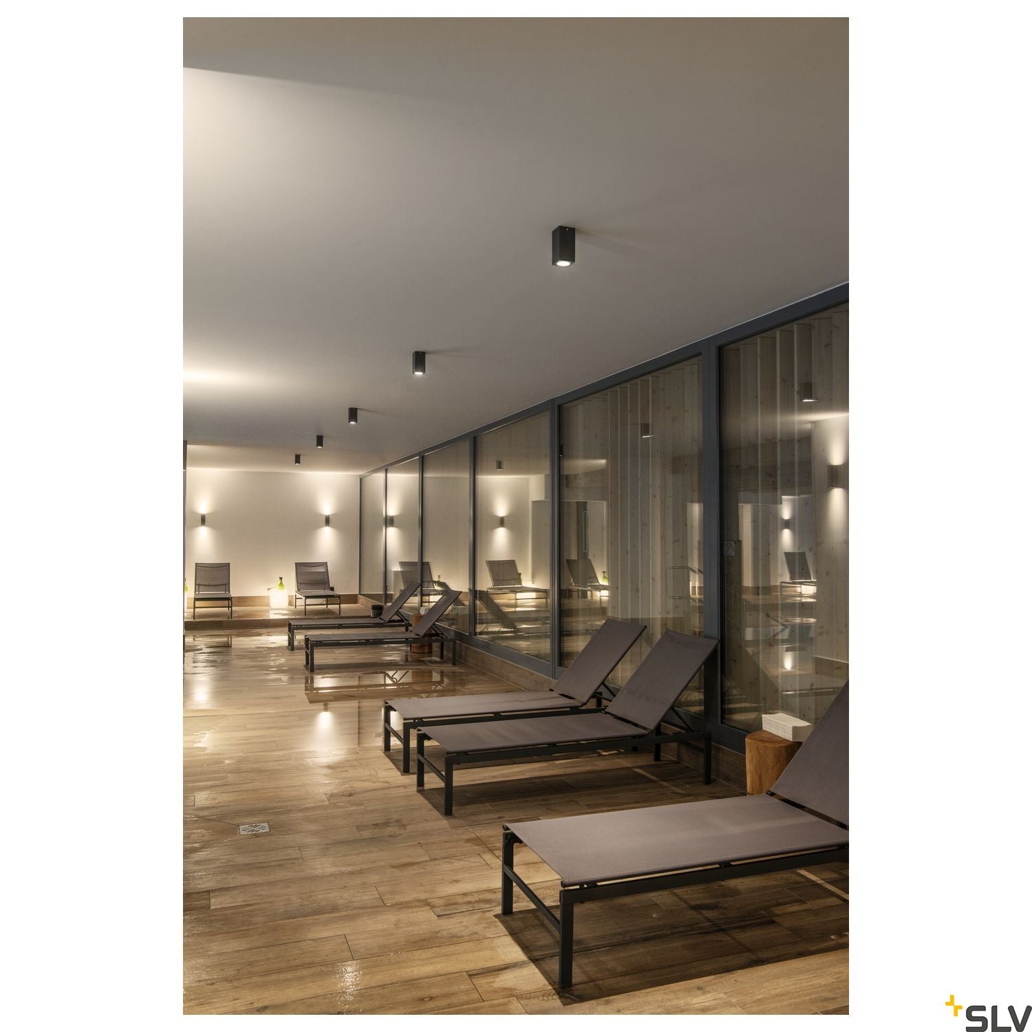 SLV THEO UP-DOWN OUT wall light, square, anthracite, GU10, max. 2x35W 229535