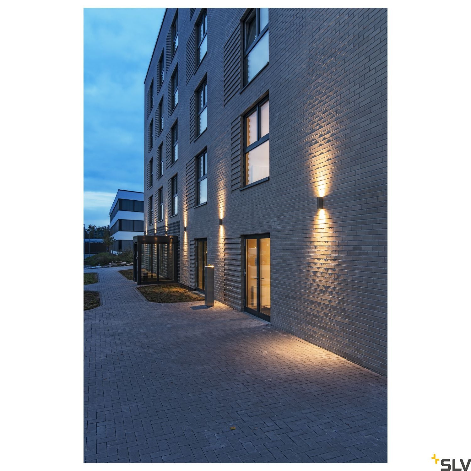 SLV THEO UP-DOWN OUT wall light, square, anthracite, GU10, max. 2x35W 229535