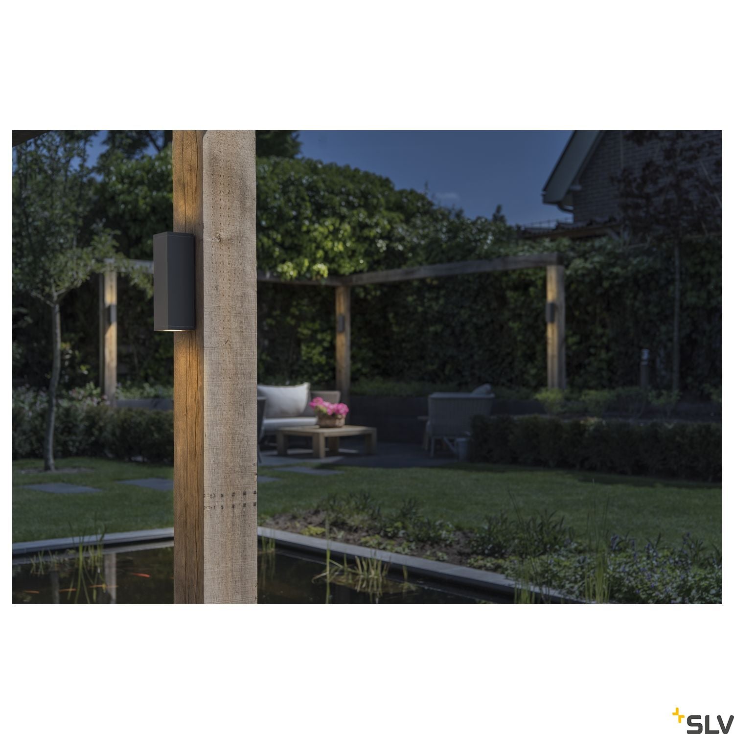 SLV THEO UP-DOWN OUT wall light, square, anthracite, GU10, max. 2x35W 229535