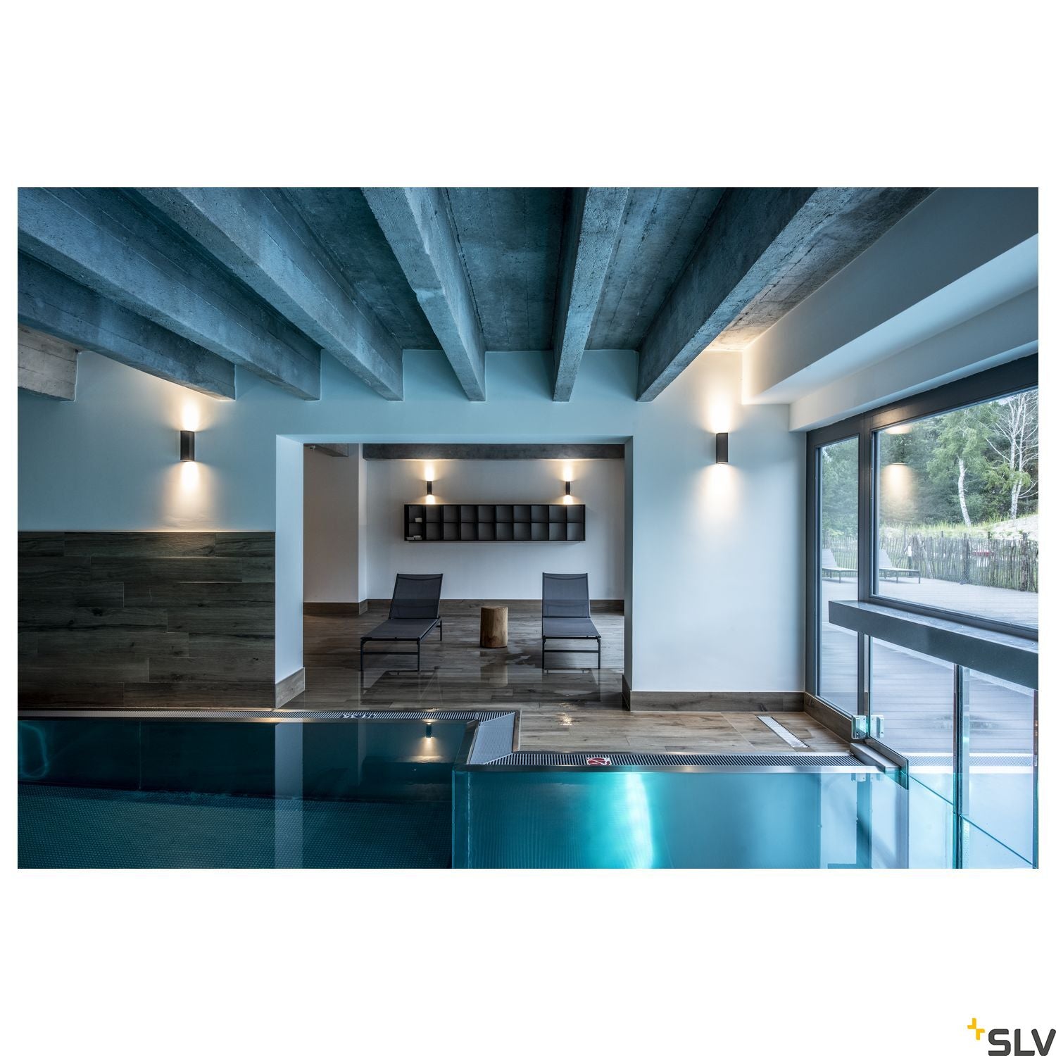 SLV THEO UP-DOWN OUT wall light, square, anthracite, GU10, max. 2x35W 229535