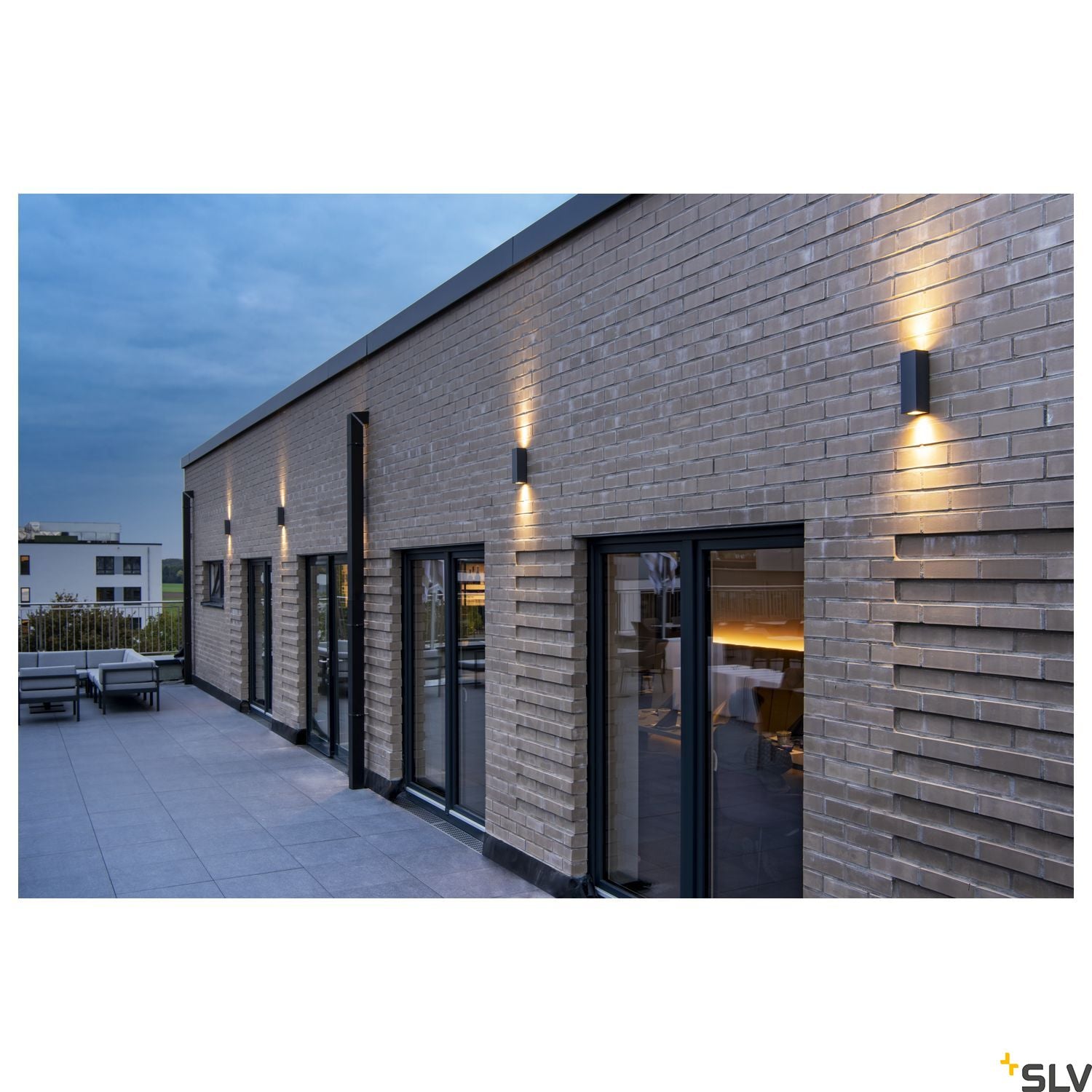 SLV THEO UP-DOWN OUT wall light, square, anthracite, GU10, max. 2x35W 229535