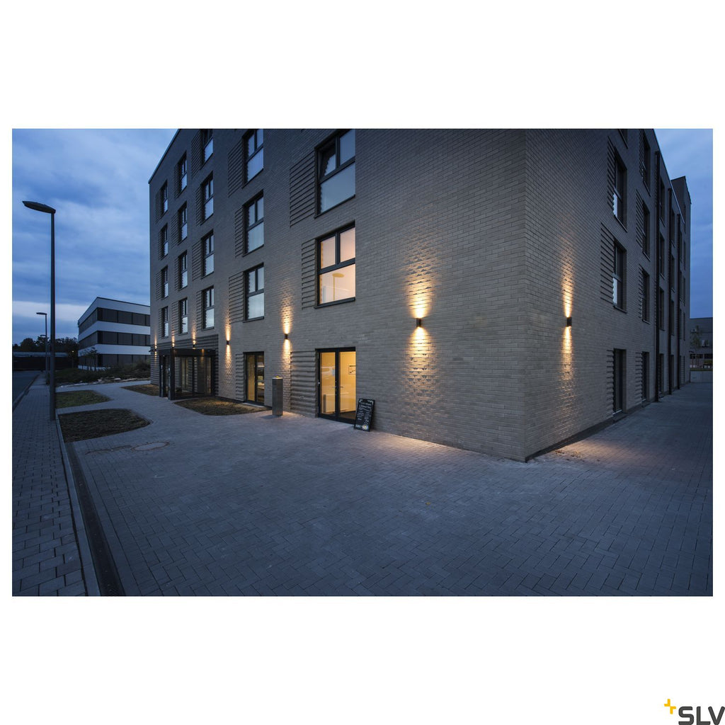 SLV THEO UP-DOWN OUT wall light, square, anthracite, GU10, max. 2x35W 229535