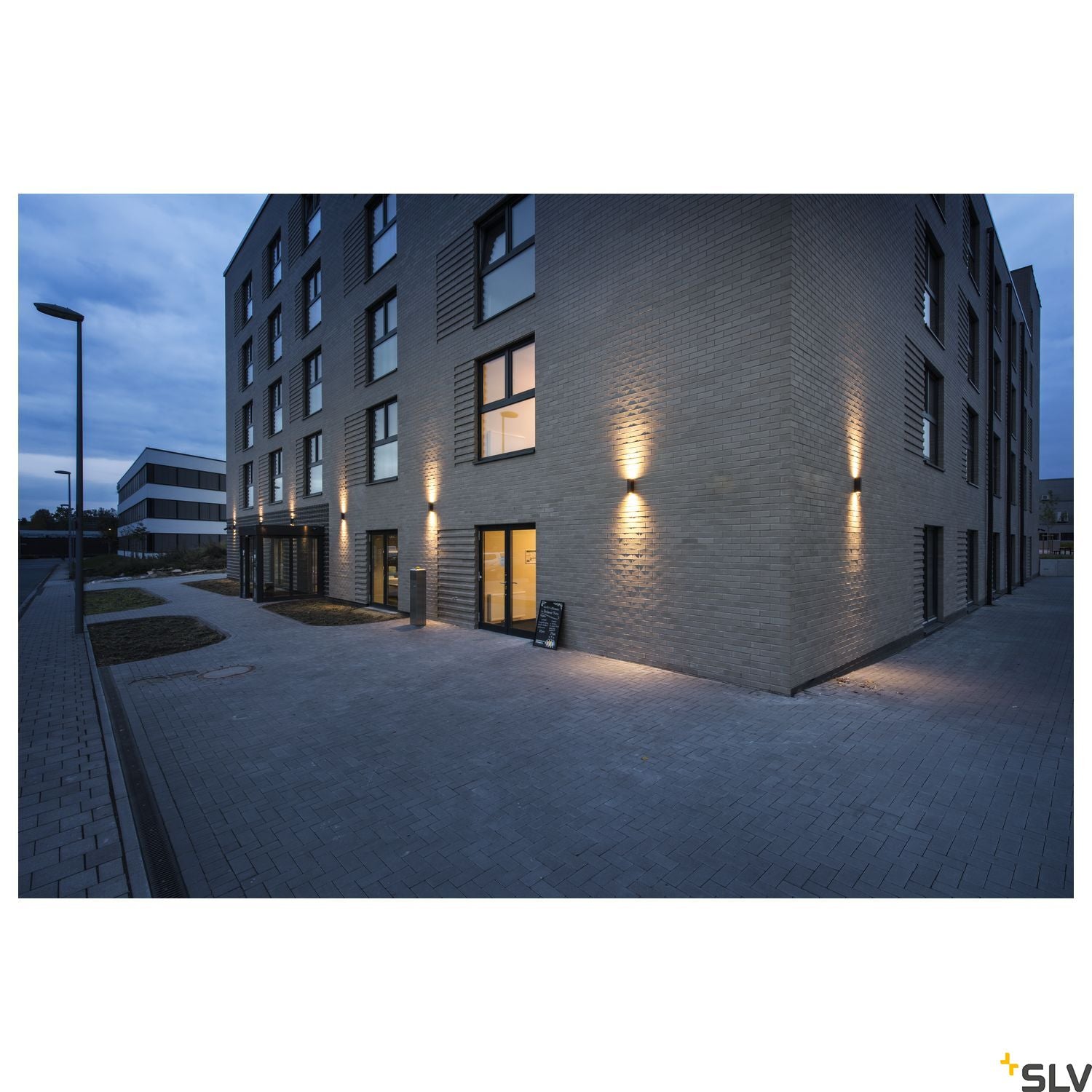 SLV THEO UP-DOWN OUT wall light, square, anthracite, GU10, max. 2x35W 229535