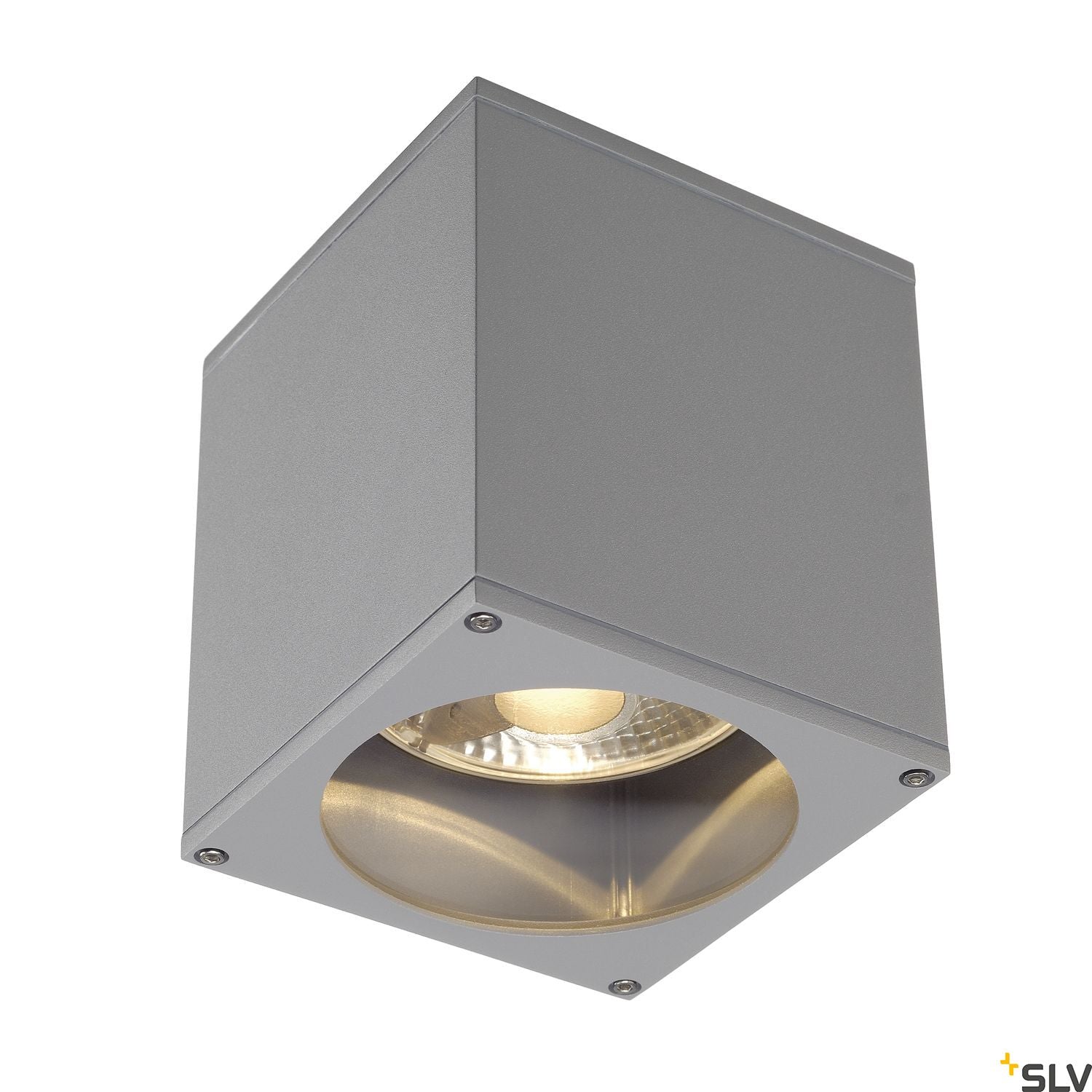 SLV BIG THEO CEILING OUT ceiling light, square, silver-grey, ES111, max. 75W 229554