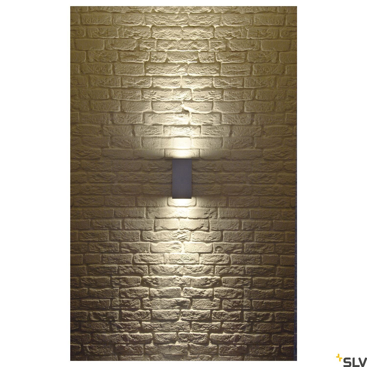 SLV BIG THEO UP/DOWN OUT wall light , square, silver-grey, ES111, max. 2x75W 229574