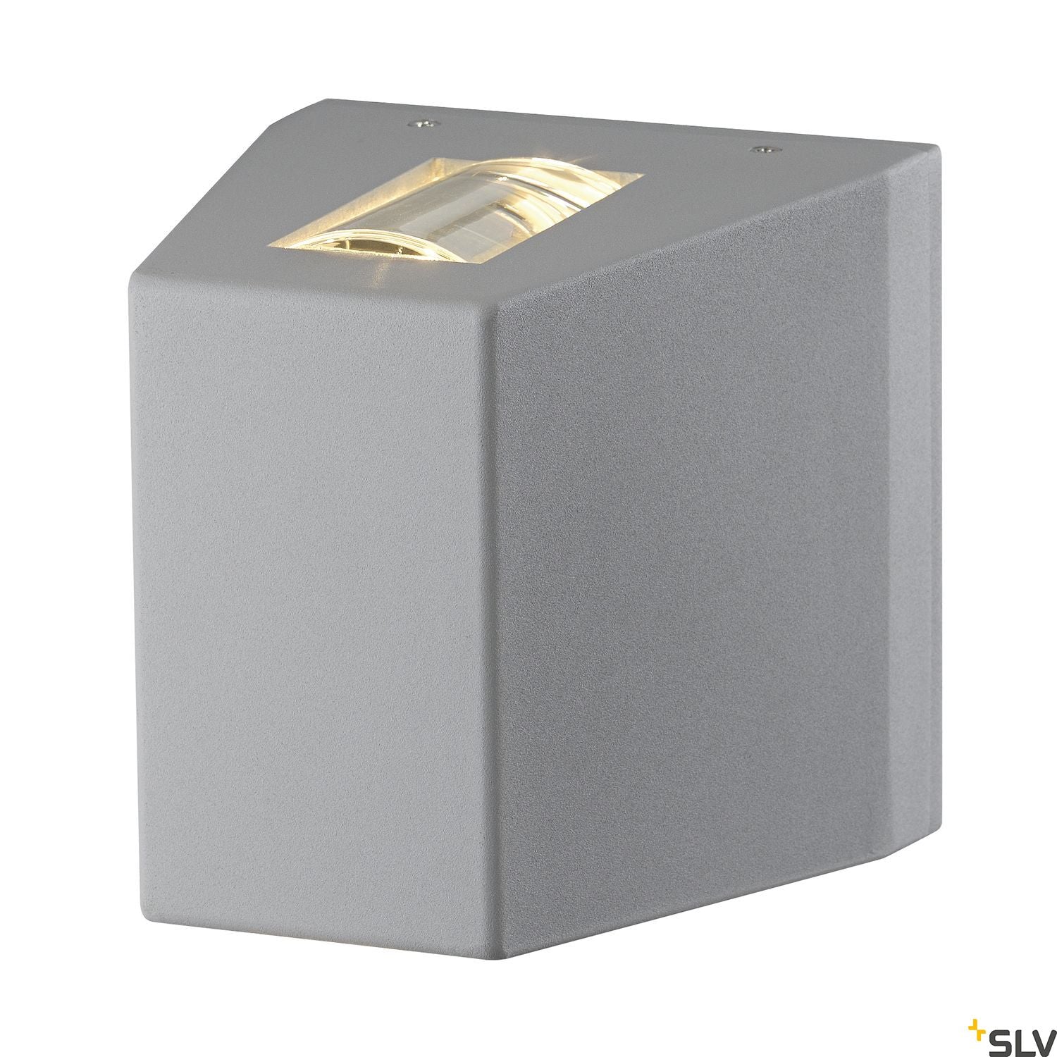 SLV OUT BEAM LED wall light, beam up / flood down, silver-grey, IP44 229664
