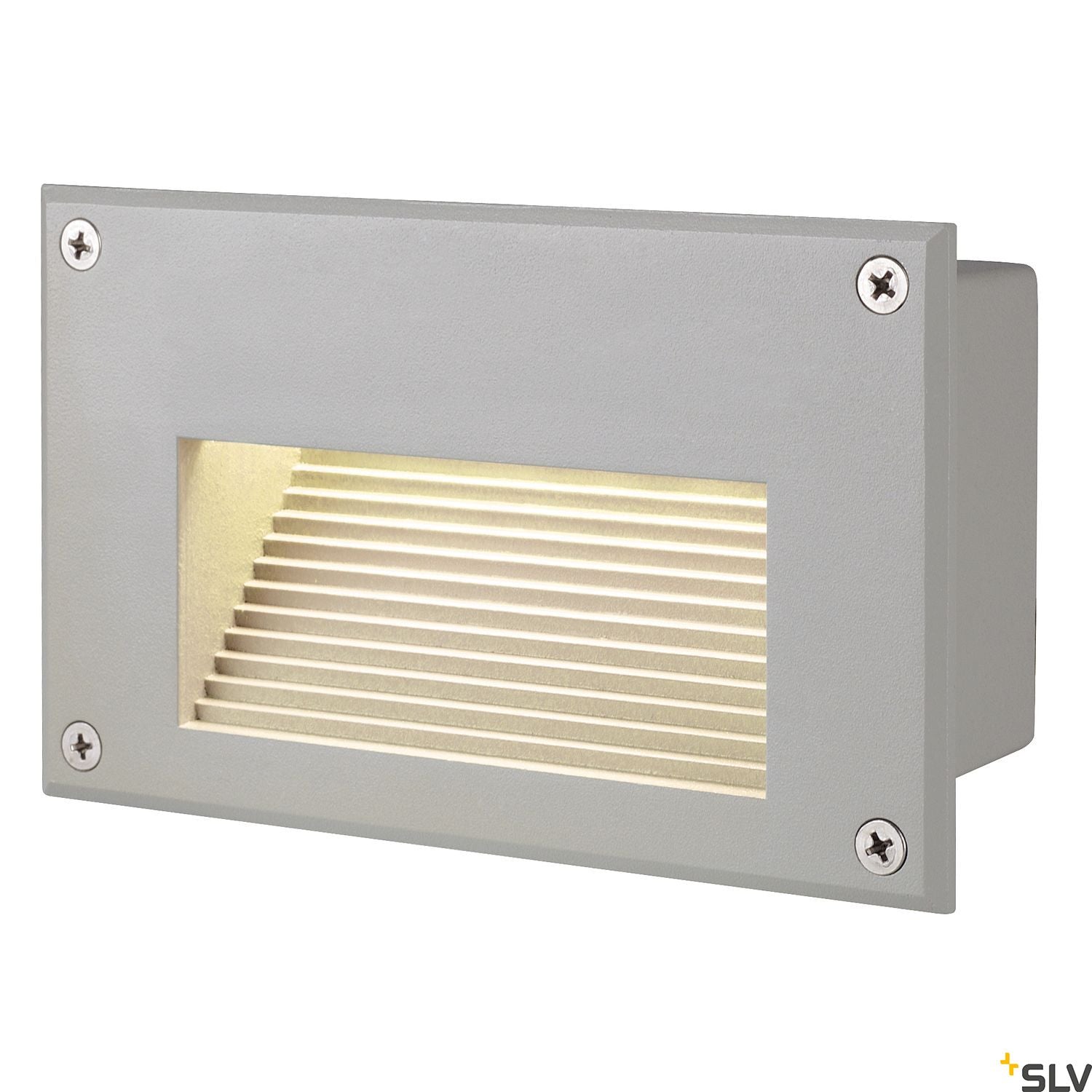 SLV BRICK LED DOWNUNDER recessed wall light, rectangular, silver-grey, 3000K LED 229702