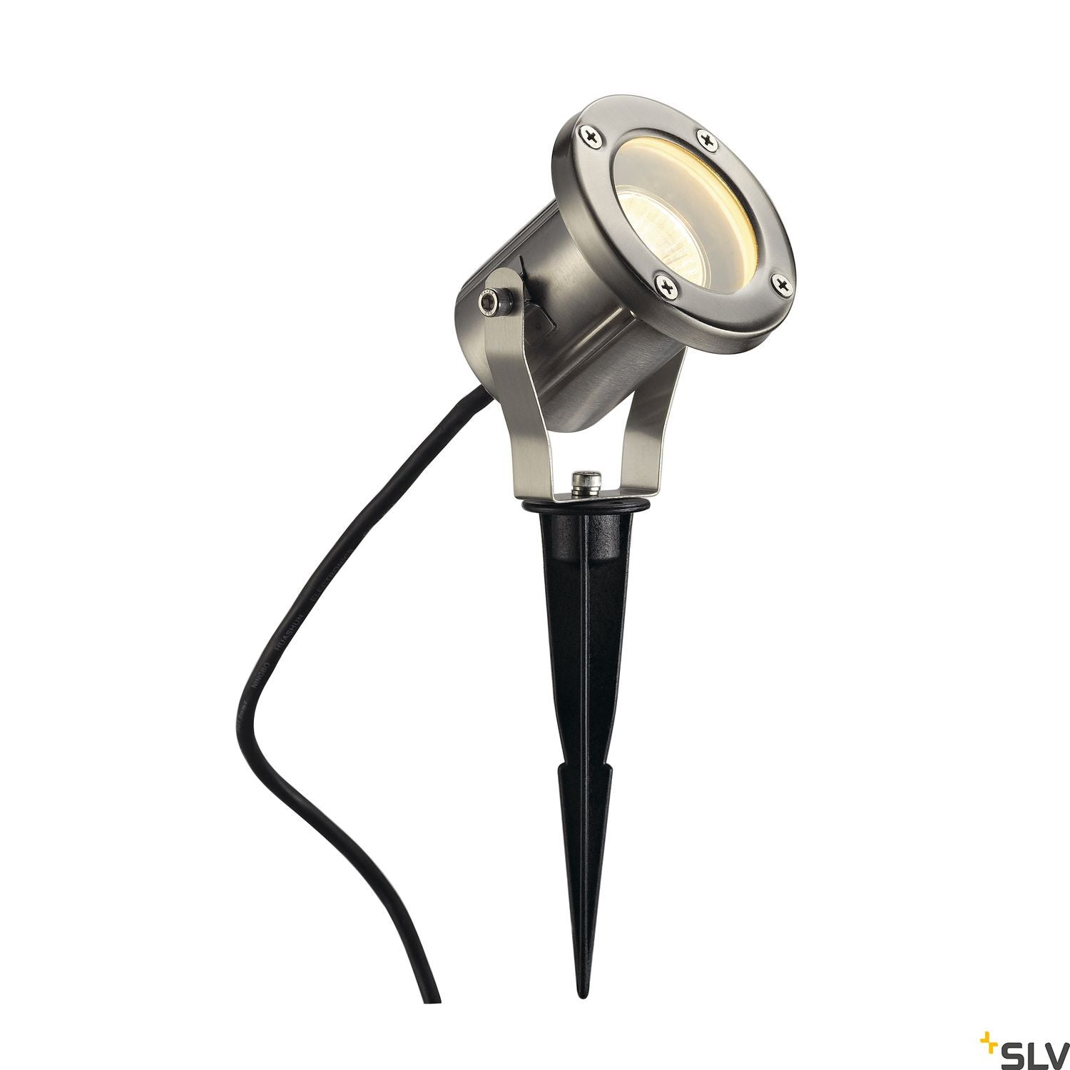 SLV NAUTILUS SPIKE STAINLESS STEEL , GU10, max. 35W, incl. 1.5m lead with plug 229740