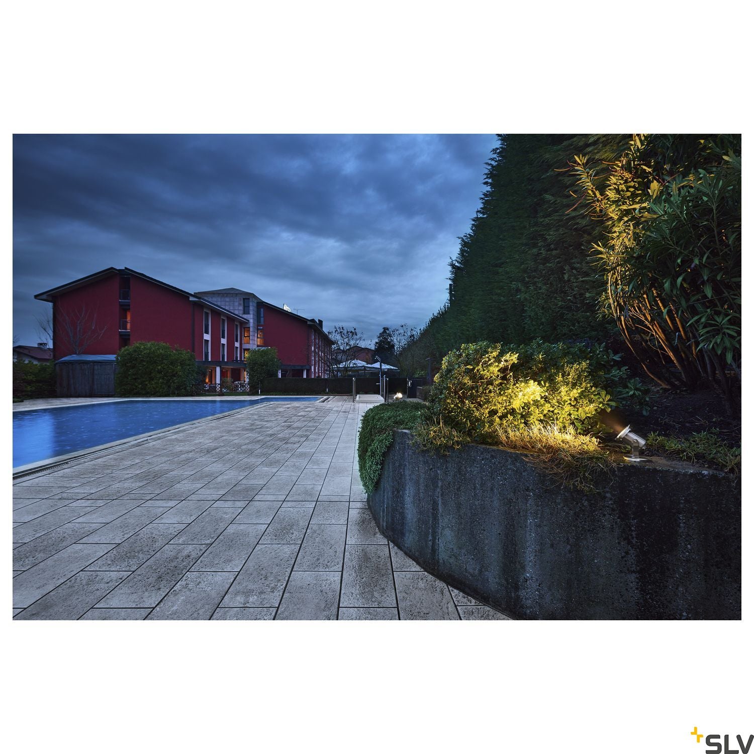 SLV NAUTILUS, outdoor floodlight, QPAR51, stainless steel, max. 35W, incl. 1.5m cable 229741