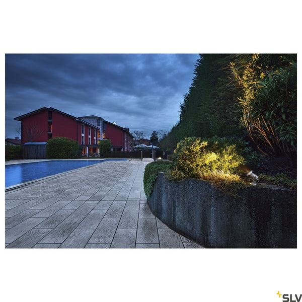 SLV NAUTILUS, outdoor floodlight, QPAR51, stainless steel, max. 35W, incl. 1.5m cable 229741