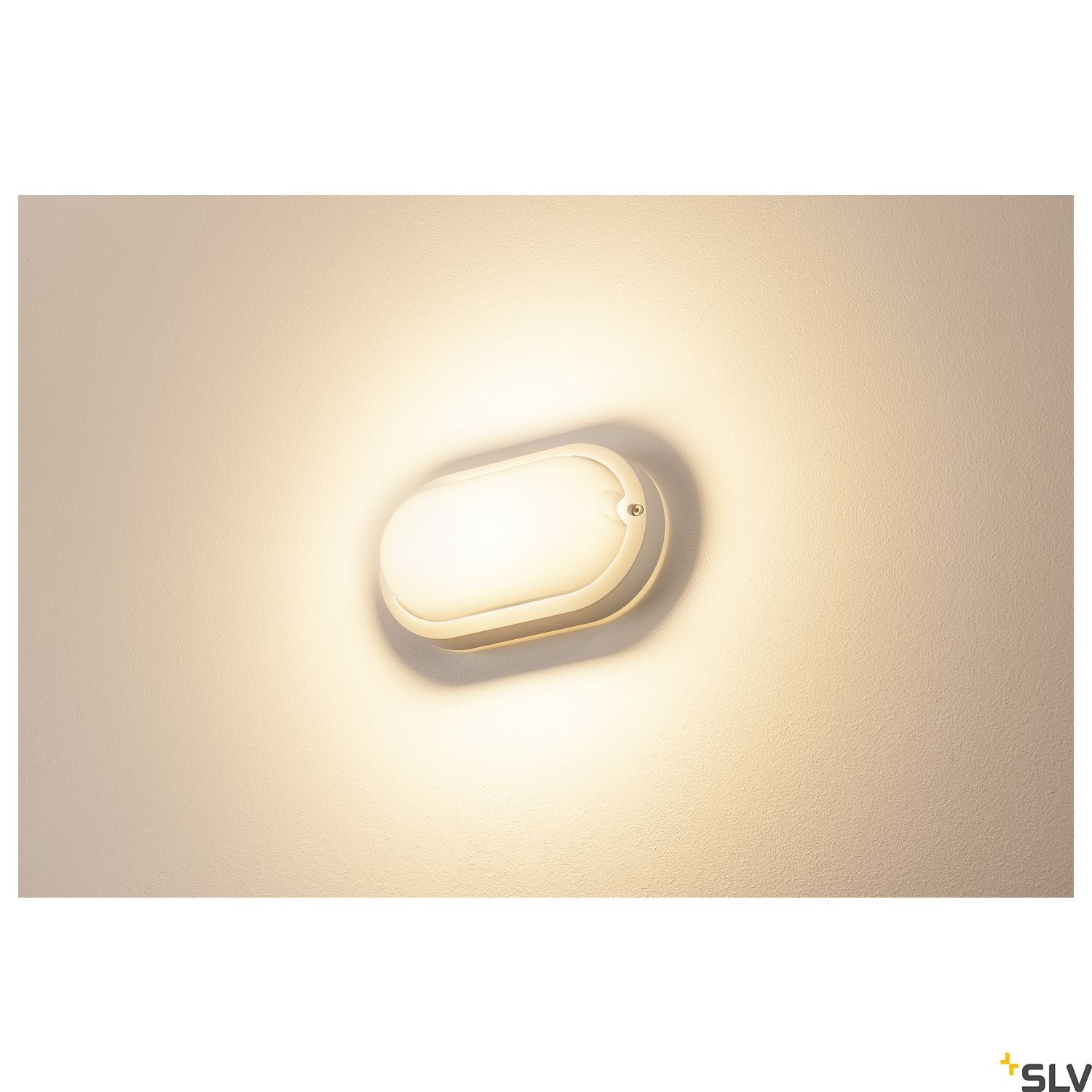 SLV TERANG 2 wall and ceiling light, oval, white, 11W LED, 3000K, IP44 229931