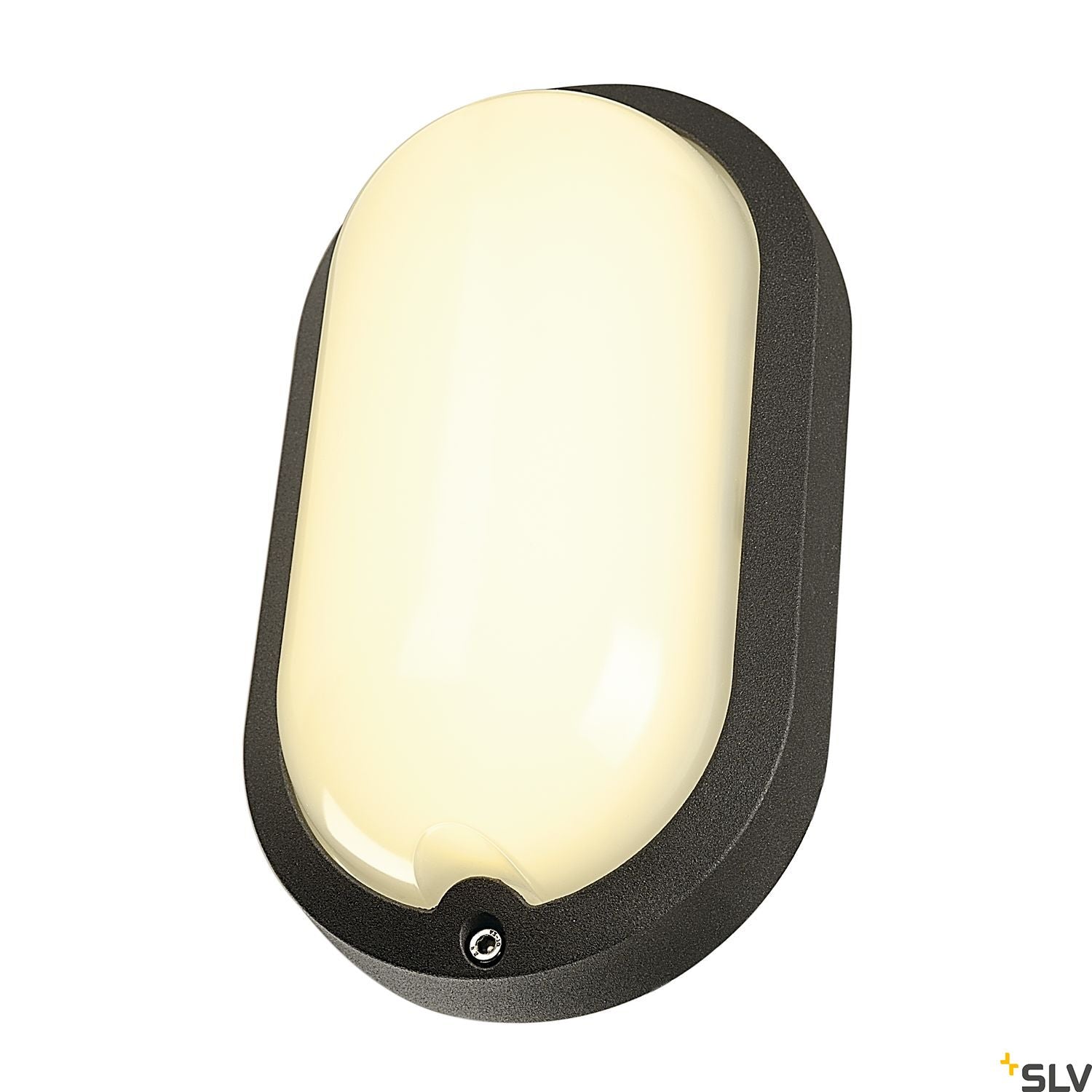 SLV TERANG 2 wall and ceiling light, oval, anthracite, 11W LED, 3000K, IP44 229935
