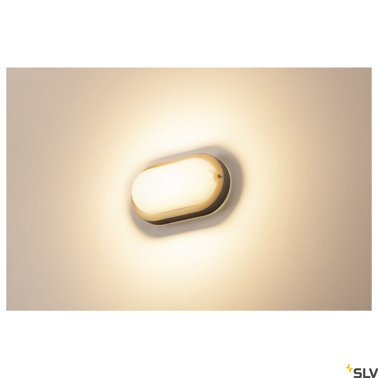 SLV TERANG 2 wall and ceiling light, oval, anthracite, 11W LED, 3000K, IP44 229935