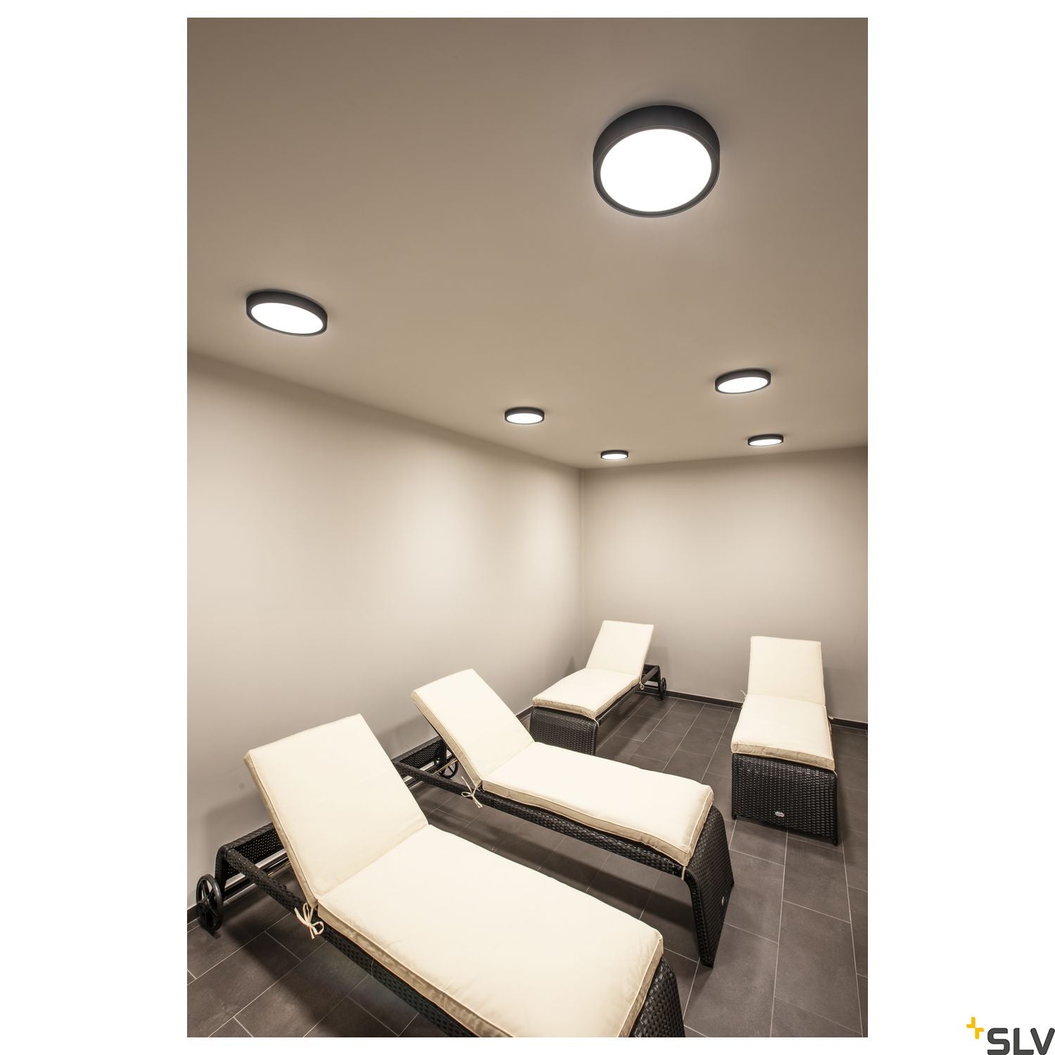 SLV AINOS, ceiling light, LED, 3000K, round, anthracite 229965