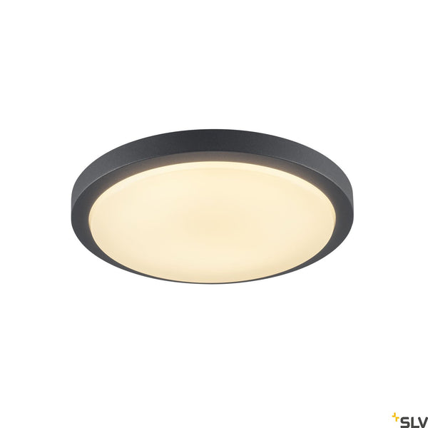 SLV AINOS, ceiling light, LED, 3000K, round, anthracite, with sensor 229975