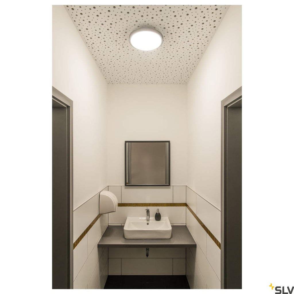SLV AINOS, ceiling light, LED, 3000K, round, anthracite, with sensor 229975