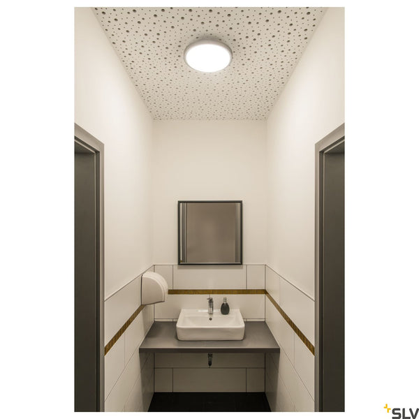 SLV AINOS, ceiling light, LED, 3000K, round, anthracite, with sensor 229975