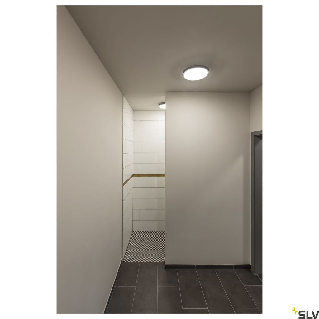 SLV AINOS, ceiling light, LED, 3000K, round, anthracite, with sensor 229975