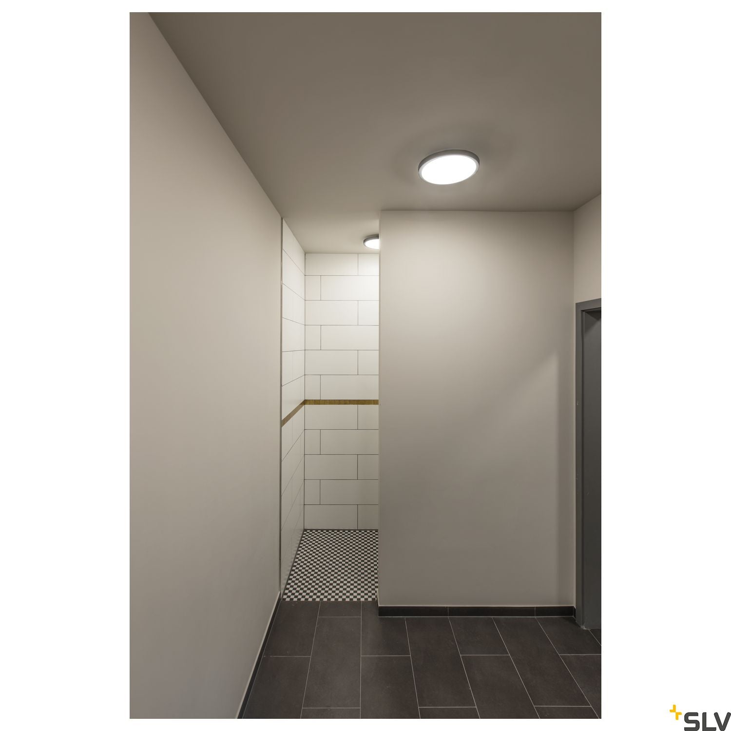 SLV AINOS, ceiling light, LED, 3000K, round, anthracite, with sensor 229975