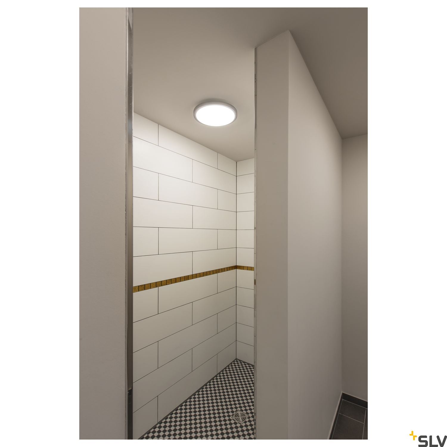 SLV AINOS, ceiling light, LED, 3000K, round, anthracite, with sensor 229975