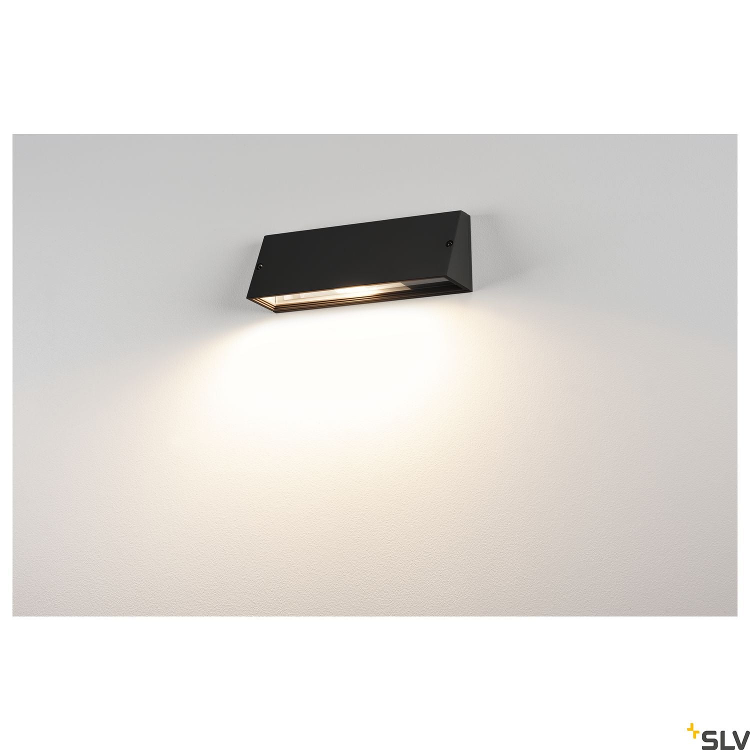 SLV PEMA SQUARE wall light, black, E27, max. 15W 230030