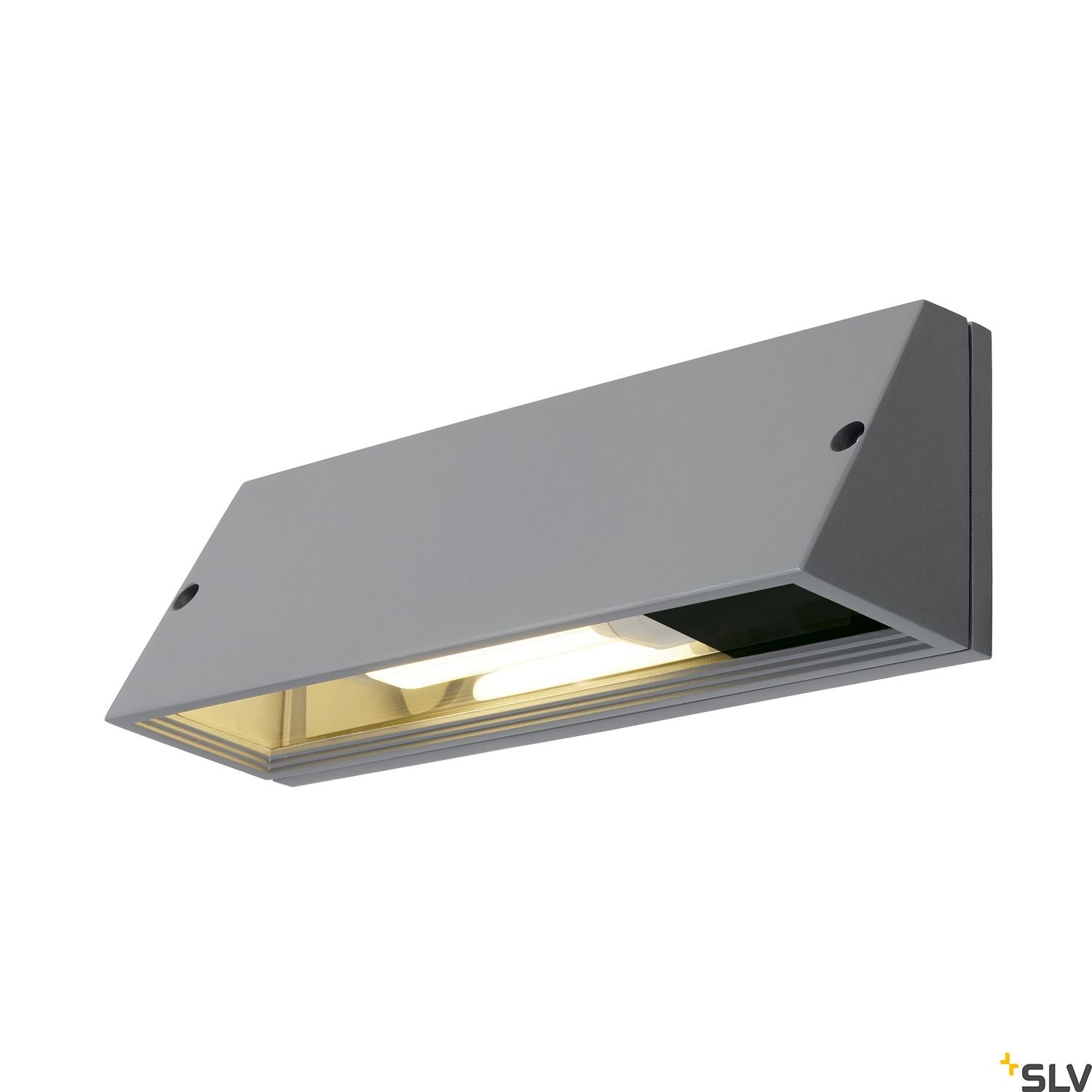 SLV PEMA SQUARE wall light, silver-grey, E27, max. 15W 230034
