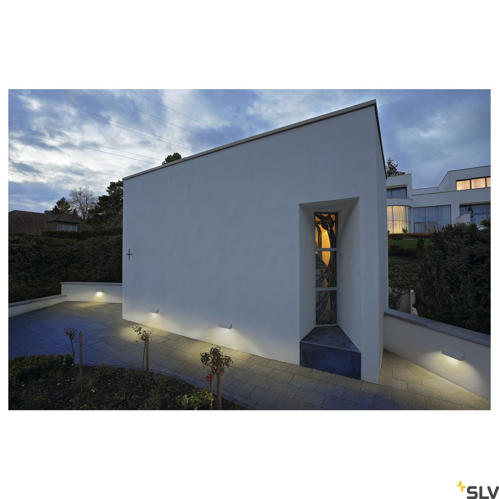 SLV PEMA SQUARE wall light, silver-grey, E27, max. 15W 230034