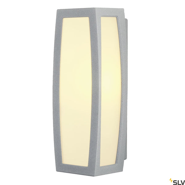 SLV MERIDIAN BOX wall and ceiling light, silver-grey, E27, max. 25W 230044