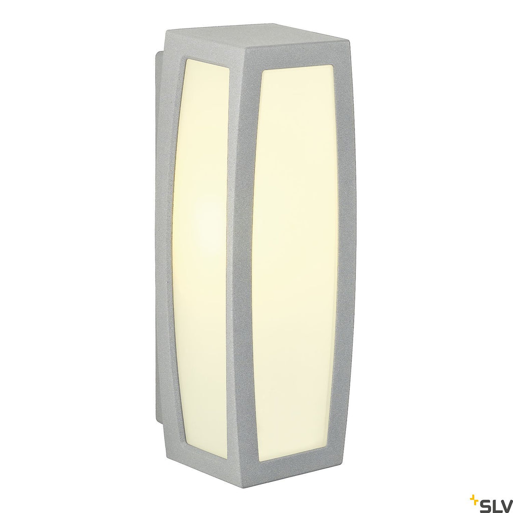 SLV MERIDIAN BOX wall and ceiling light, silver-grey, E27, max. 25W 230044