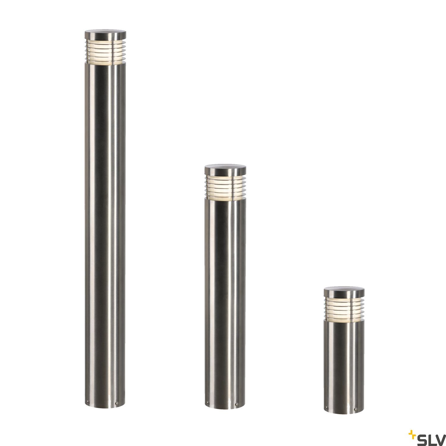 SLV VAP SLIM 30 bollard light, stainless steel brushed, E27, max. 20W 230063