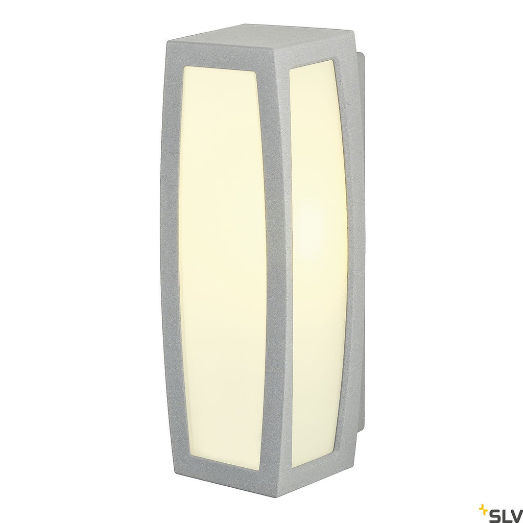 SLV MERIDIAN BOX wall and ceiling light, silver-grey, E27, max. 20W, with motion sensor 230084