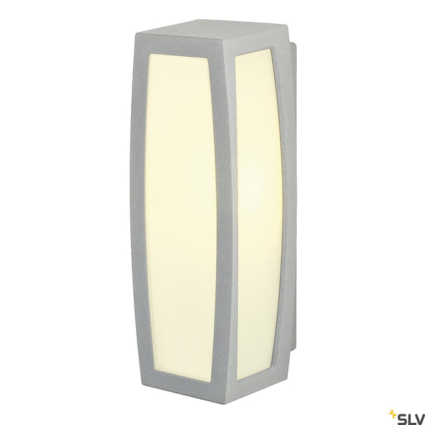 SLV MERIDIAN BOX wall and ceiling light, silver-grey, E27, max. 20W, with motion sensor 230084