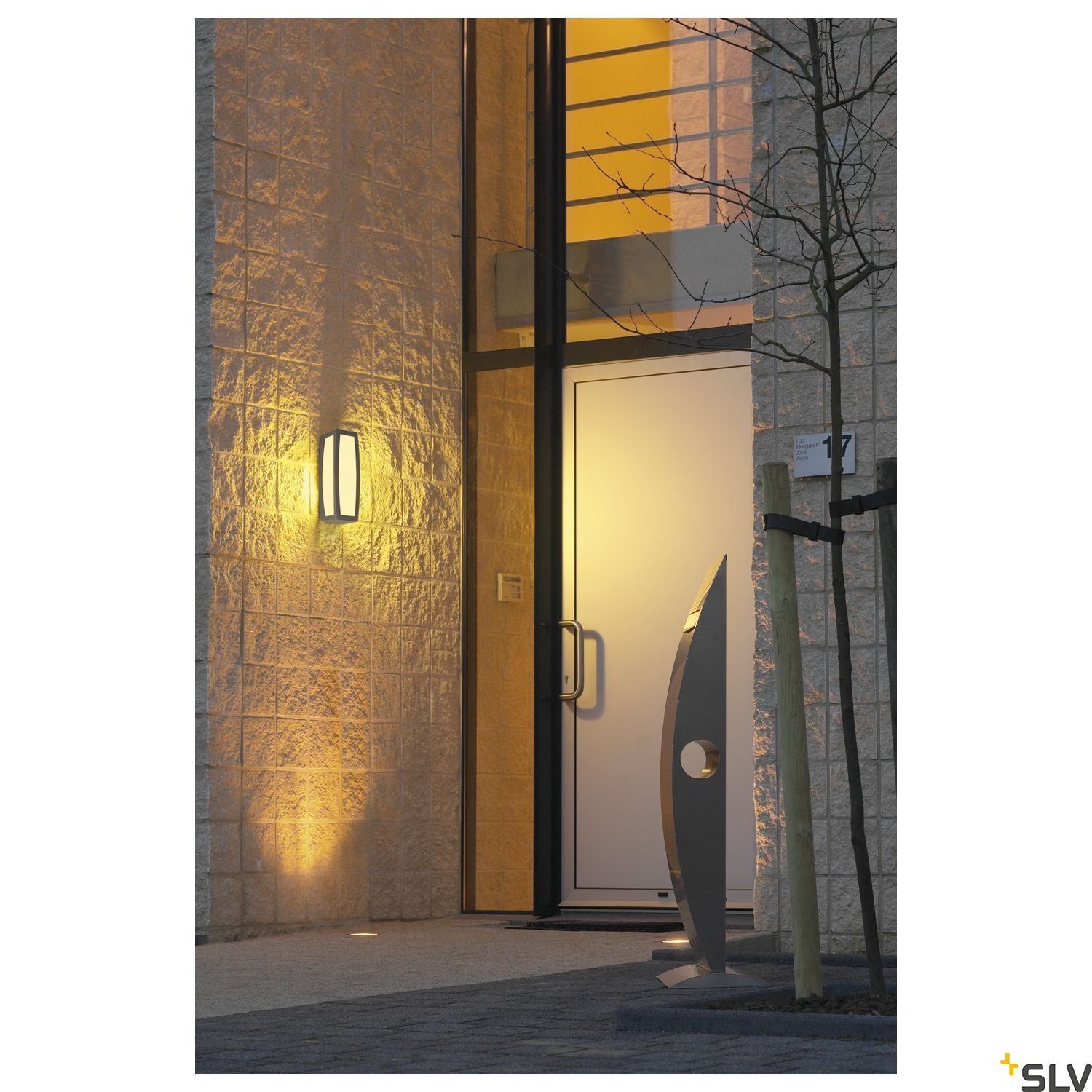 SLV MERIDIAN BOX wall and ceiling light, anthracite, E27, max. 20W, with motion sensor 230085