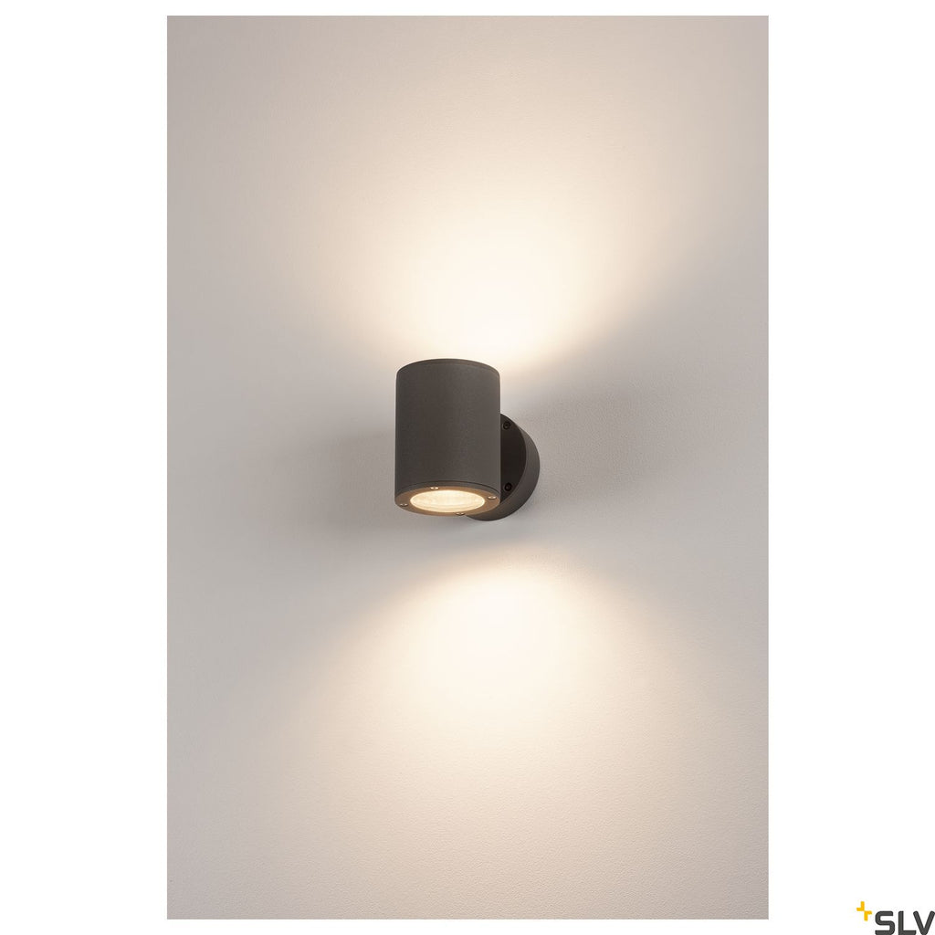 SLV SITRA WALL UP-DOWN wall light, anthracite, 2xGX53, max. 2x9W , IP44 230365