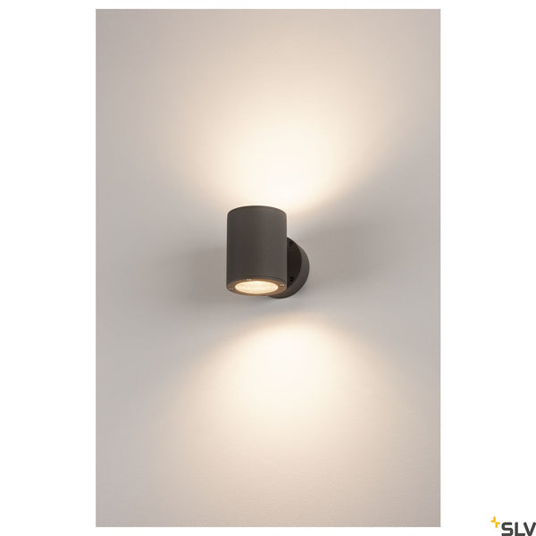 SLV SITRA WALL UP-DOWN wall light, anthracite, 2xGX53, max. 2x9W , IP44 230365
