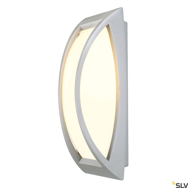 SLV MERIDIAN 2 wall and ceiling light, silver-grey, E27 Energy Saver, max. 25W, IP54 230444