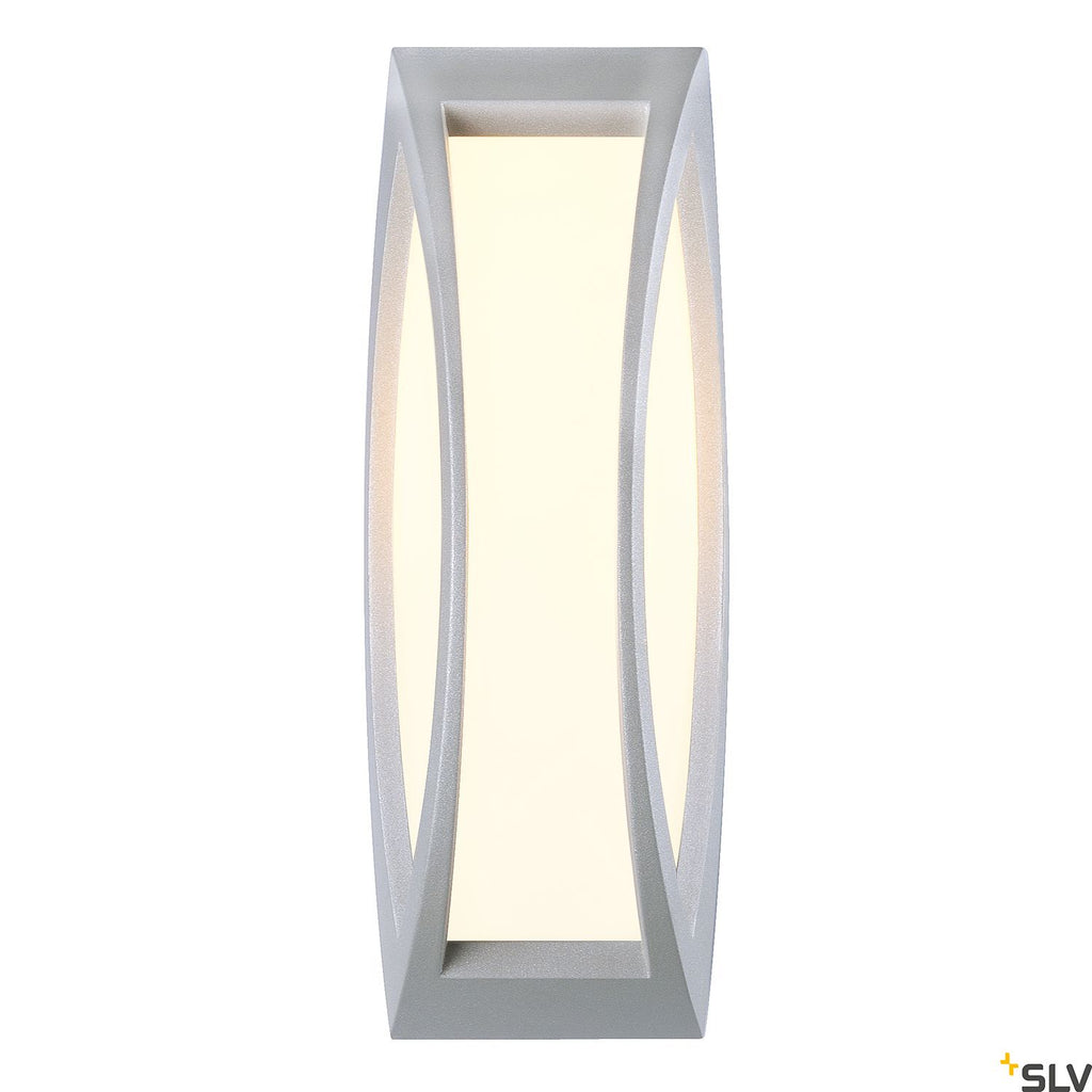 SLV MERIDIAN 2 wall and ceiling light, silver-grey, E27 Energy Saver, max. 25W, IP54 230444