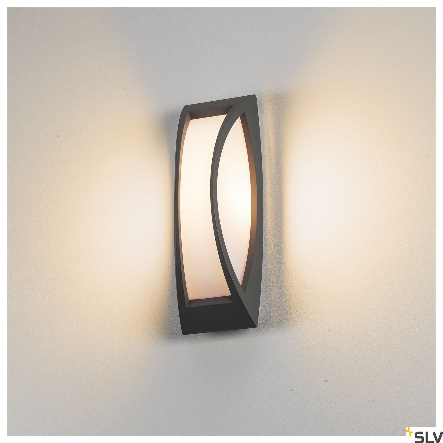 SLV MERIDIAN 2 wall and ceiling light, anthracite, E27 Energy Saver, max. 25W, IP54 230445