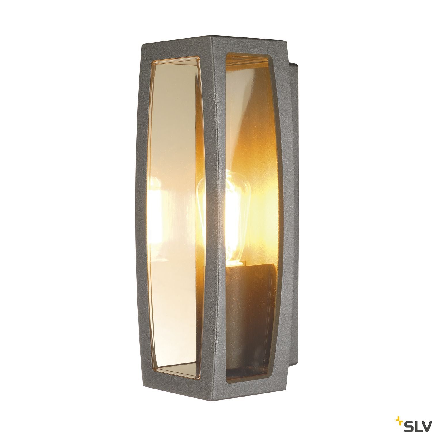 SLV MERIDIAN BOX 2 wall light, anthracite, E27, max. 25W, IP54 230655