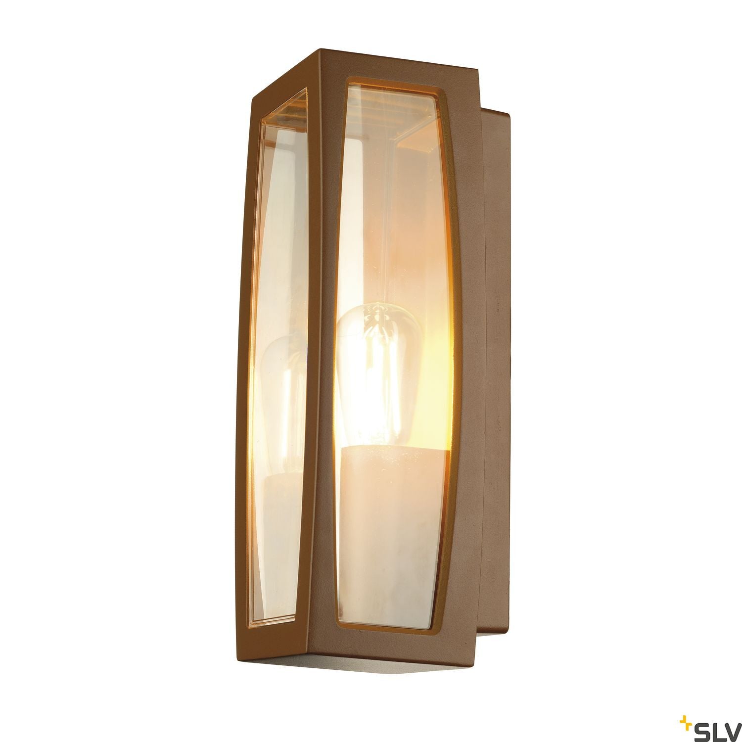 SLV MERIDIAN BOX 2 wall light, rust, E27, max. 25W, IP54 230657