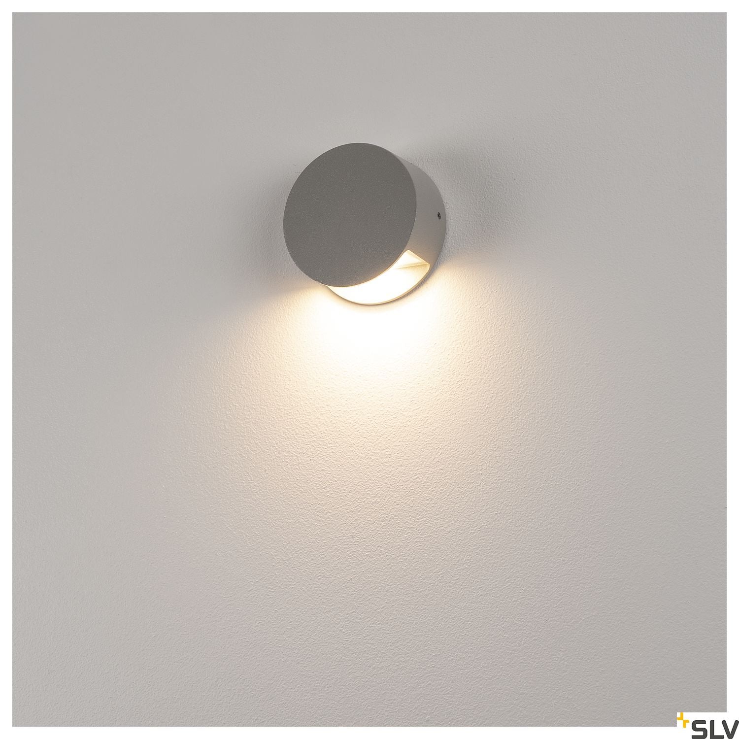 SLV PEMA LED wall light, silver-grey, 3.3W LED, 3000K, IP44 231012