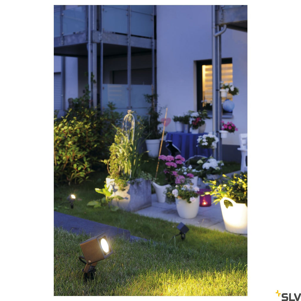 SLV NAUTILUS SQUARE LED spot light , square, anthracite, 6.7W COB LED, 3000K 231035