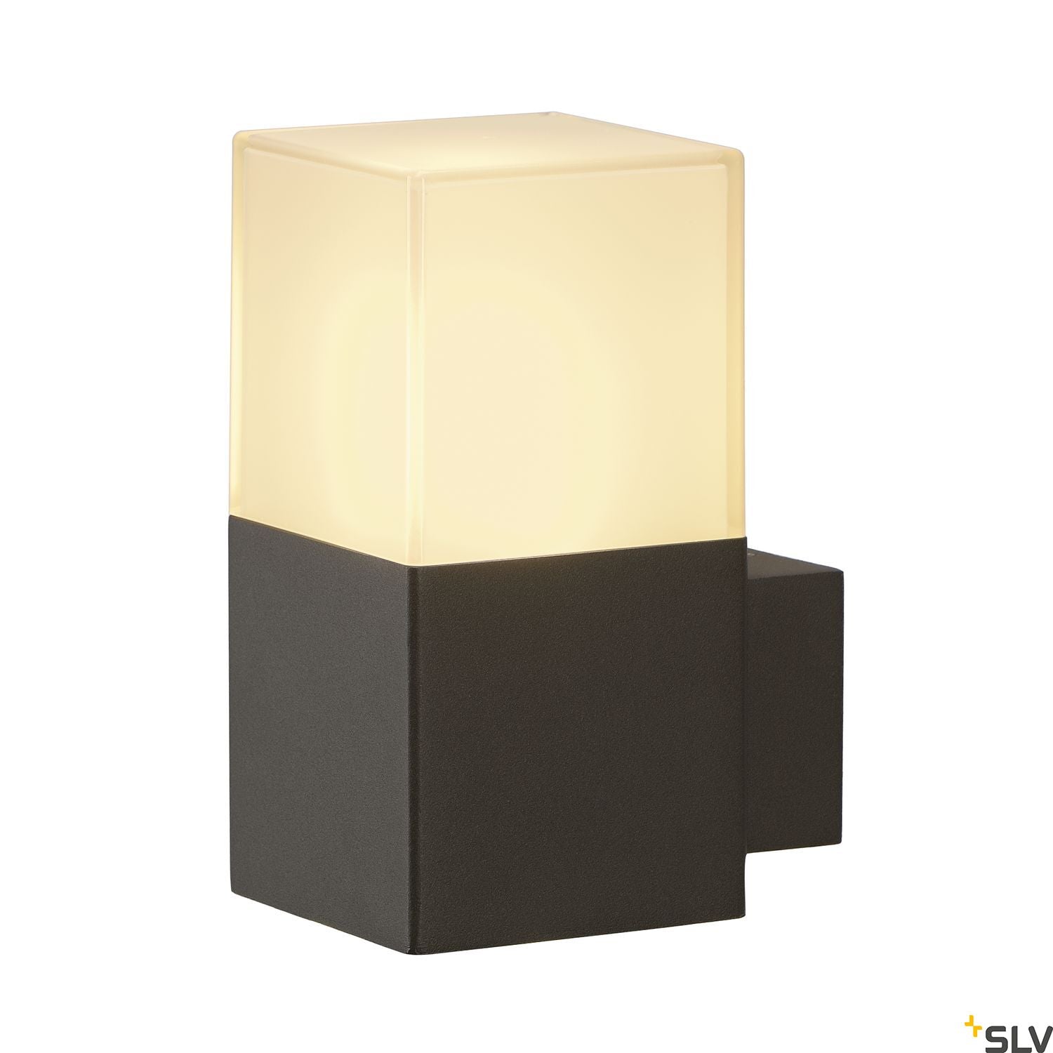 SLV GRAFIT WL wall light, anthracite/white, E27 Energy Saver, max. 11W, IP44 231205