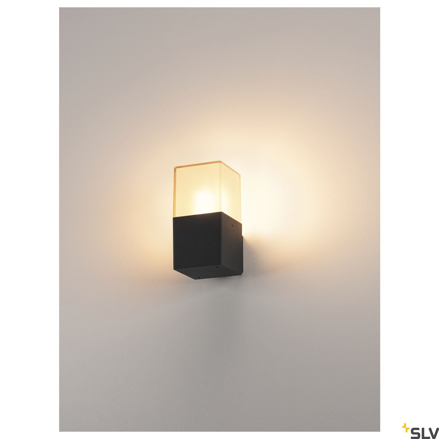 SLV GRAFIT WL wall light, anthracite/white, E27 Energy Saver, max. 11W, IP44 231205